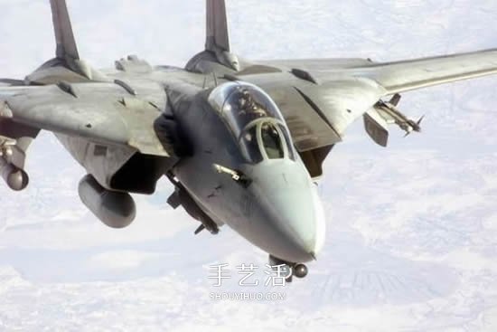 F-14野猫战斗机的折法 手工折纸F14战斗机图解