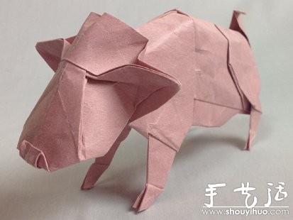 手工折纸——猪