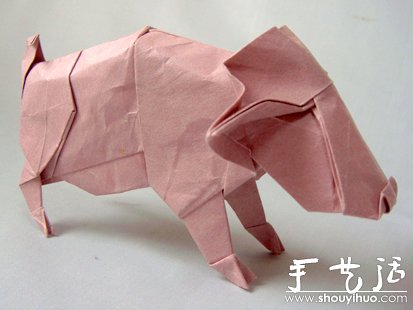 手工折纸——猪