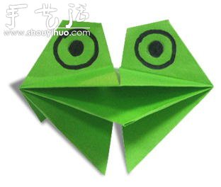 能张嘴的青蛙折纸方法
