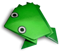 会跳的小青蛙折纸方法