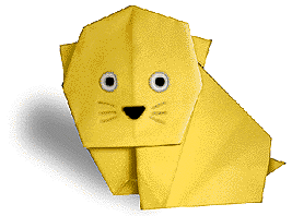 小猫咪折纸方法
