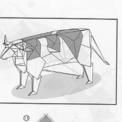 奶牛折纸方法教程