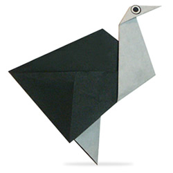 鸵鸟手工折纸方法