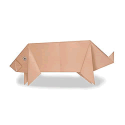 可爱小猪的折纸方法