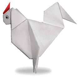 小公鸡折纸方法