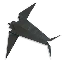 燕子手工折纸方法