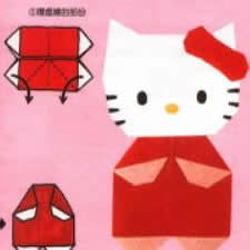 Hello-Kitty小猫咪折纸方法