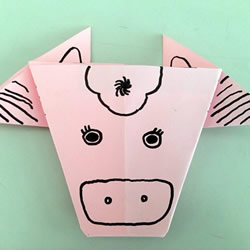 怎么折纸牛羊头图解 儿童折纸牛羊头的方法