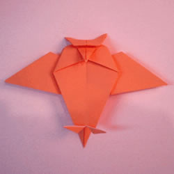 儿童手工折纸蝙蝠图解 简单小蝙蝠折叠教程