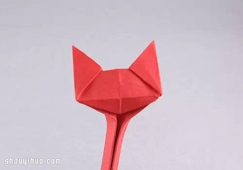 手工折纸可爱猫咪图解 逼真猫咪的折法教程