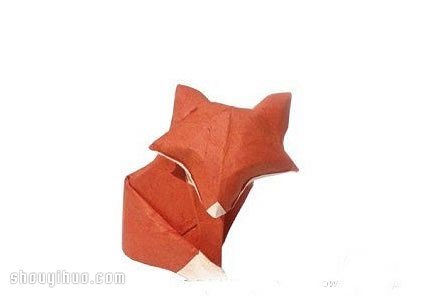 折纸狐狸的折法 手工折纸狐狸步骤图解教程