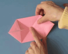 手工折纸蝴蝶的折法教程动态图