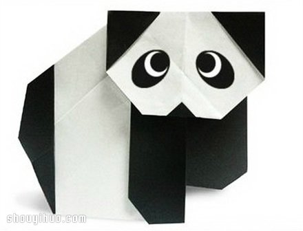 折纸大熊猫的折法 手工折纸大熊猫图解教程