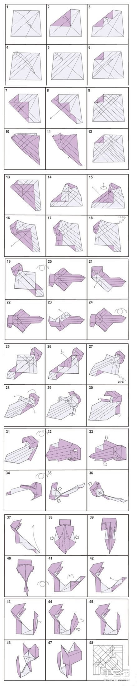 折纸立体猫咪的折法图解 立体猫咪折纸教程