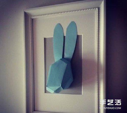 折纸立体兔头的方法 立体兔子的头的折法图解