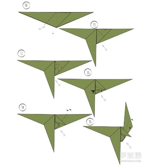 如何折手工纸霸王龙 霸王龙的折法图解教程