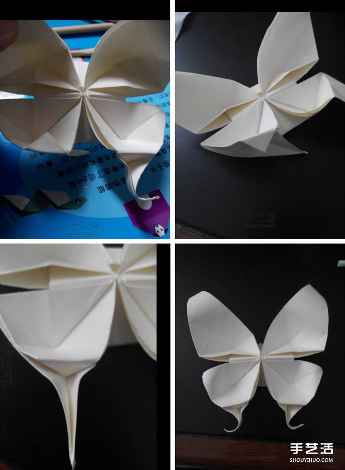复杂蝴蝶折法图解 比较难的折纸蝴蝶教程步骤