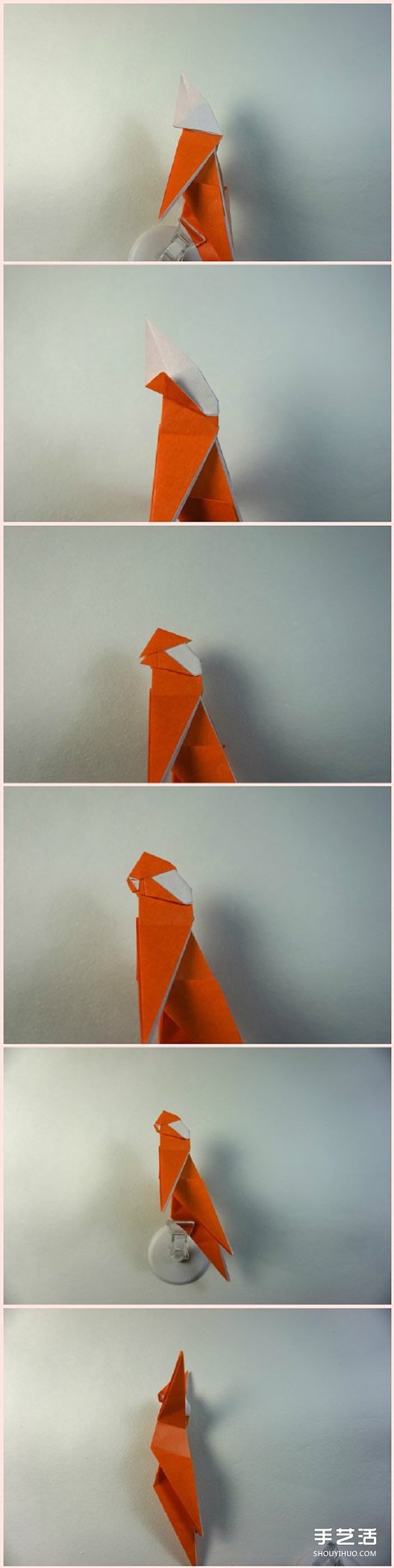 怎么折纸猴子立体 蹲坐的猴子折纸图解教程