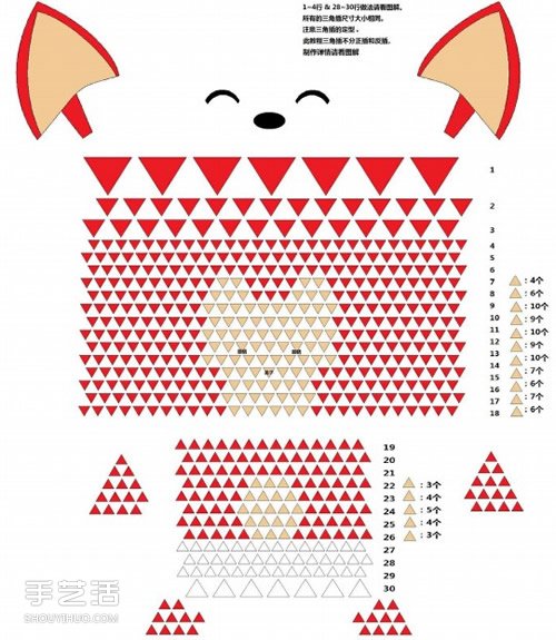 三角插阿狸图解教程 手工制作三角插阿狸做法