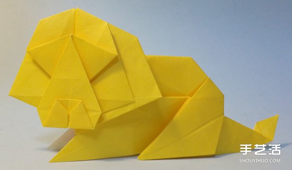 立体狮子折纸图解 手工立体狮子的折法教程