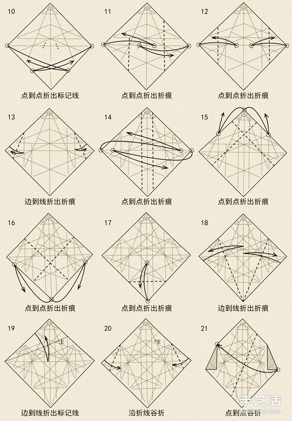 立体狮子折纸图解 手工立体狮子的折法教程