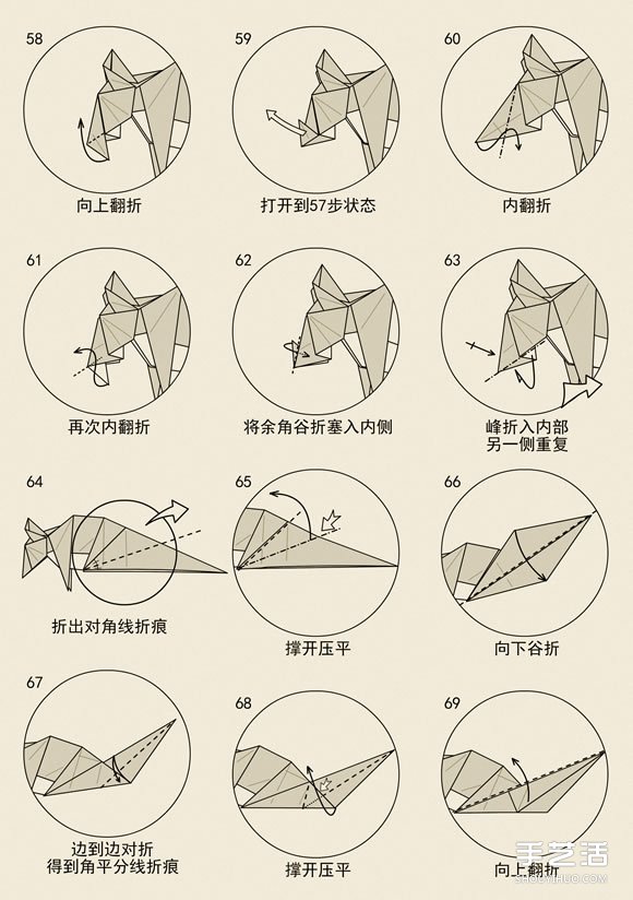 十二生肖老鼠的折法 逼真立体老鼠的折纸图解