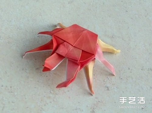 折纸螃蟹的步骤图解 复杂螃蟹折纸图解教程