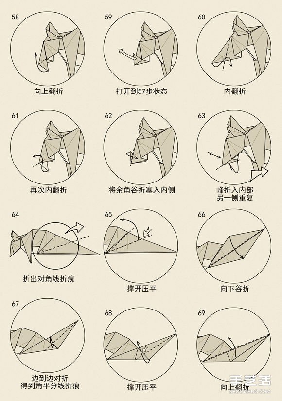 立体老鼠的折纸方法 十二生肖老鼠的折法图解