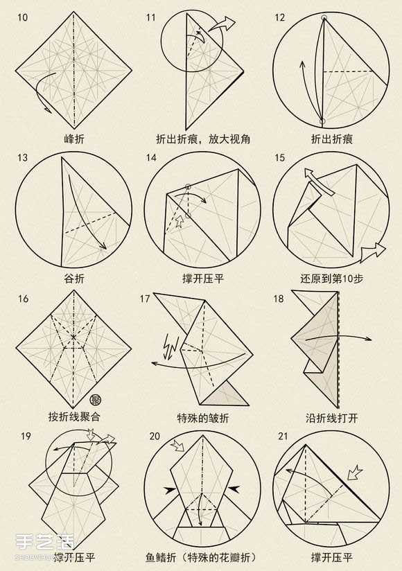 站立兔子的折叠方法图解 手工折兔子的步骤图