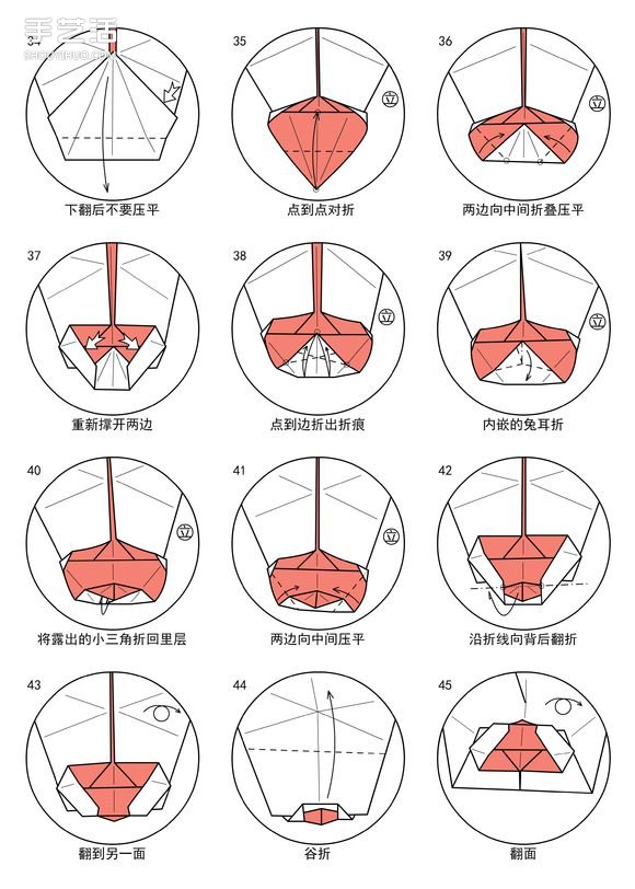 手工折纸短尾猴图解 详细短尾猴的折法步骤