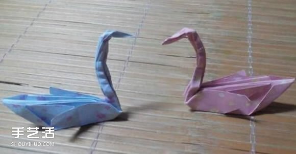 手工折天鹅的方法图解 简单天鹅的折纸步骤图