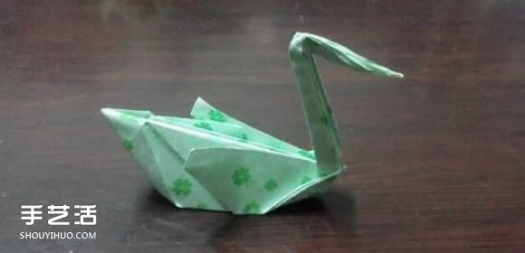 手工折天鹅的方法图解 简单天鹅的折纸步骤图