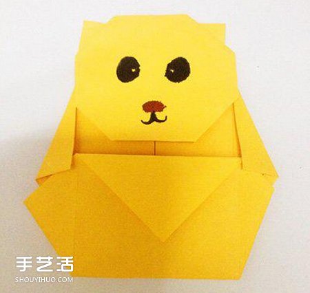 小熊折纸图解教程 传情可爱小熊的折法步骤