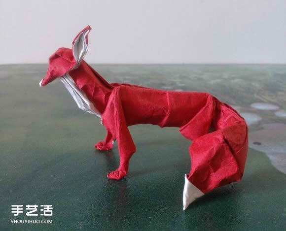如何折纸立体的狐狸 手工狐狸的折纸方法图解