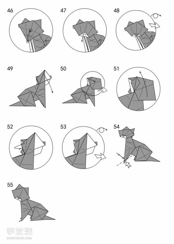 可爱立体折纸猫图解 手工猫的折纸方法步骤