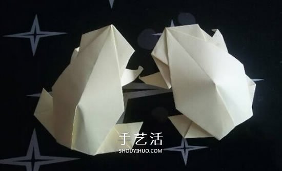 儿童折纸青蛙步骤图解 简单立体青蛙折纸教程