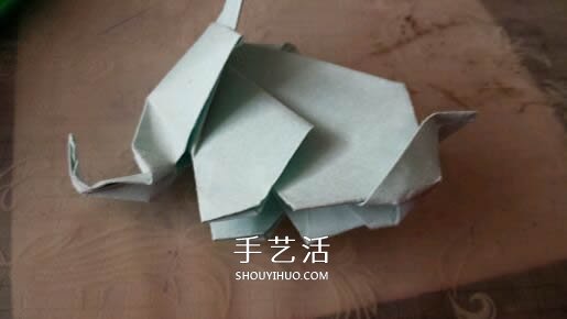立体大象怎么折图解 折纸站立大象的折法