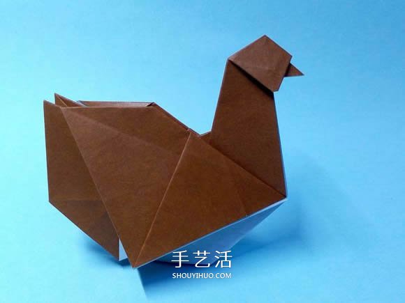 折纸母鸡的方法图解 怎么折母鸡的折法步骤