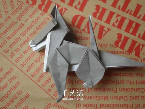 可爱小狗的折法图解 手工折纸小狗的步骤图