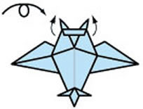 儿童手工折纸蝙蝠图解 简单小蝙蝠折叠教程