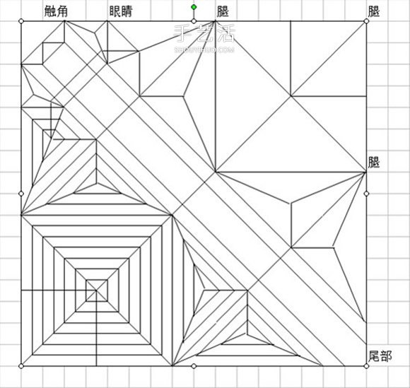 叶虫的折纸方法图解 如何折叶子虫的步骤图