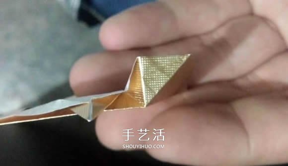 烟盒纸废物利用 手工折纸立体猫头鹰图解步骤