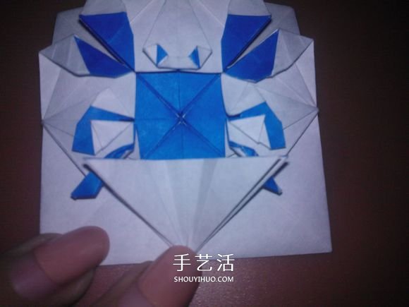 平面螃蟹怎么折图解 像画出来的小螃蟹折纸