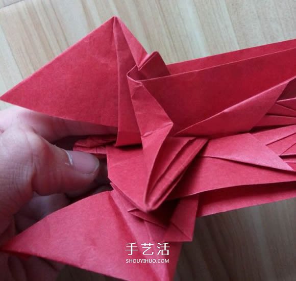 瑞兽麒麟的折法图解过程 折纸神谷哲史的麒麟