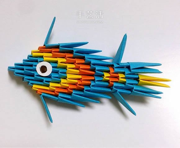 简单又可爱的三角插小鱼的制作方法图解