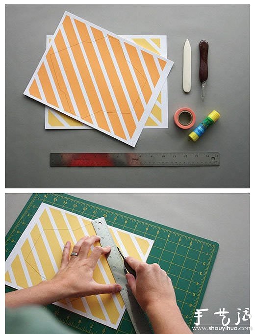 制作可爱信封的手工折纸教程