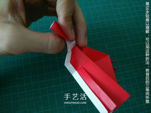 圣诞鹤的折法图解教程 折纸圣诞纸鹤的方法