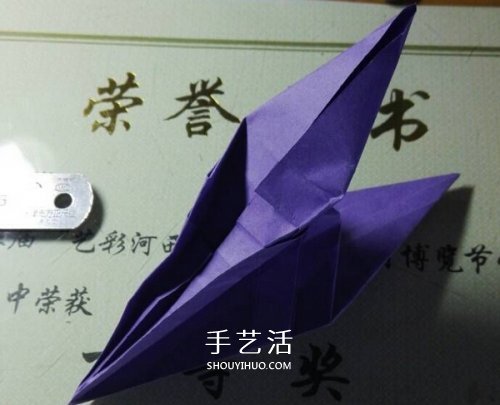 玫瑰千纸鹤的折法图解 手工折纸玫瑰千纸鹤