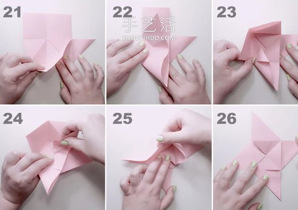 手工折纸方形信封的折法图解教程